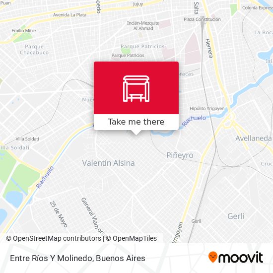 Mapa de Entre Ríos Y Molinedo