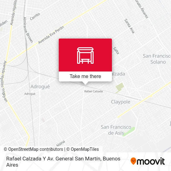 Mapa de Rafael Calzada Y Av. General San Martín