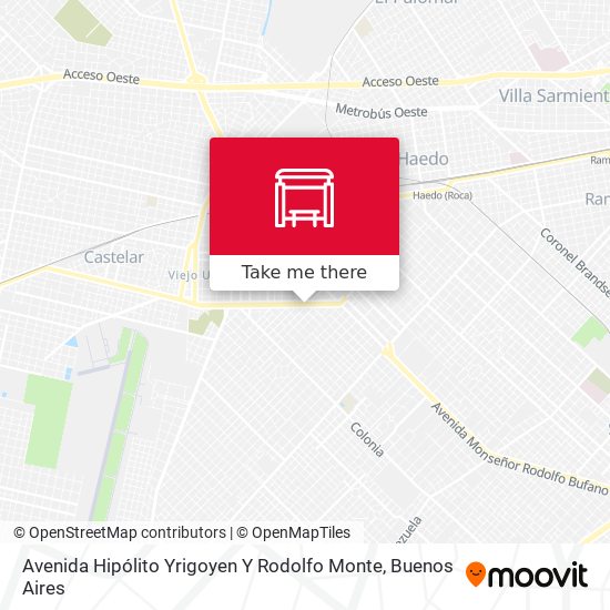 Avenida Hipólito Yrigoyen Y Rodolfo Monte map