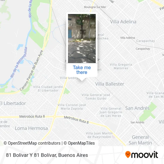 81 Bolivar Y 81 Bolívar map