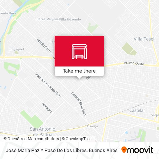 José María Paz Y Paso De Los Libres map