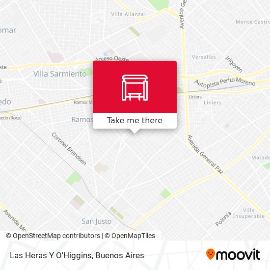 Mapa de Las Heras Y O'Higgins