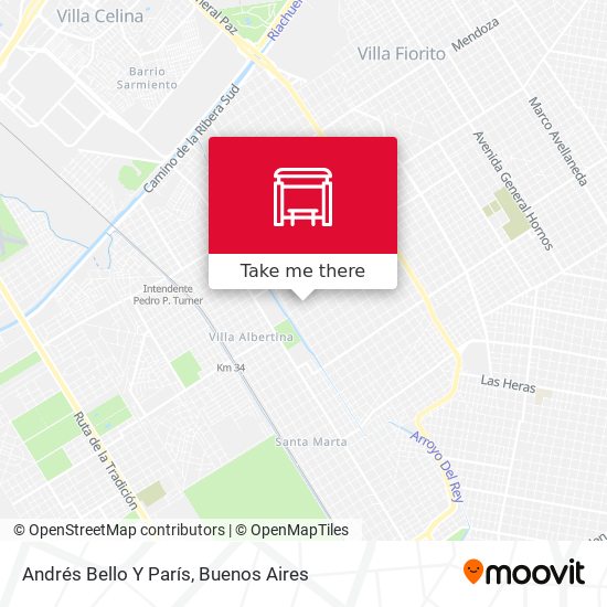 Andrés Bello Y París map