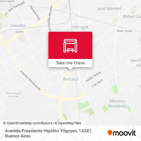 Avenida Presidente Hipólito Yrigoyen, 14287 map