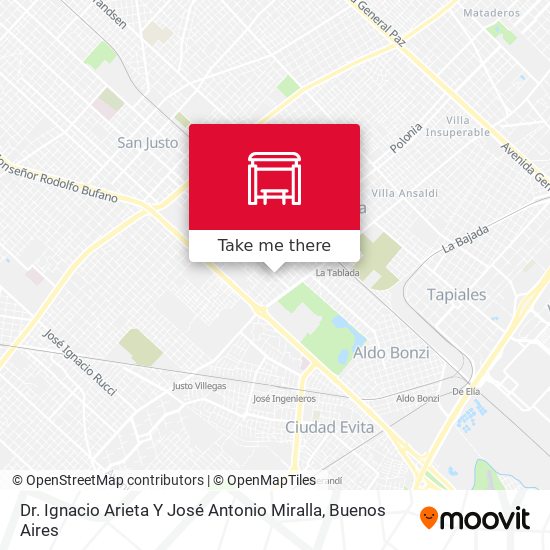 Dr. Ignacio Arieta Y José Antonio Miralla map