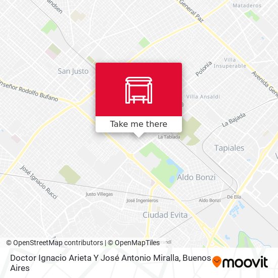 Mapa de Doctor Ignacio Arieta Y José Antonio Miralla