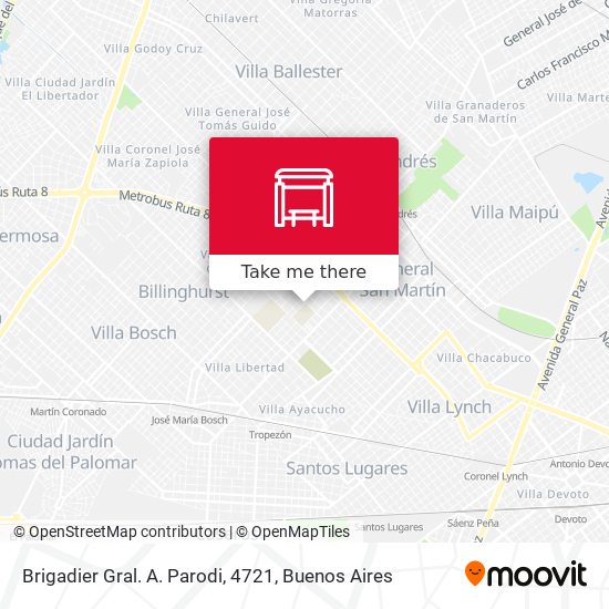 Brigadier Gral. A. Parodi, 4721 map