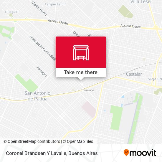 Coronel Brandsen Y Lavalle map