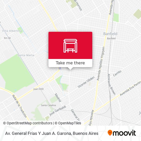 Av. General Frías Y Juan A. Garona map