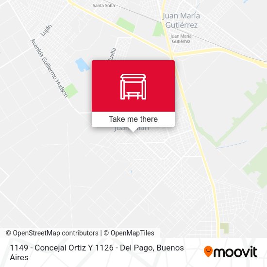 Mapa de 1149 - Concejal Ortiz Y 1126 - Del Pago