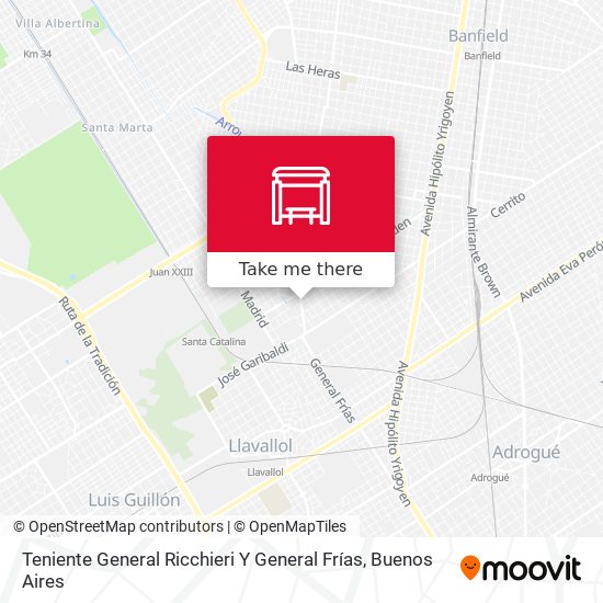 Mapa de Teniente General Ricchieri Y General Frías