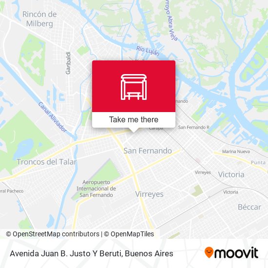 Mapa de Avenida Juan B. Justo Y Beruti