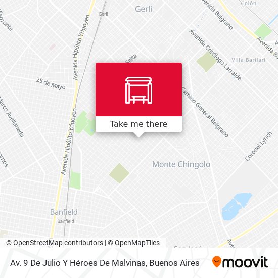 Av. 9 De Julio Y Héroes De Malvinas map