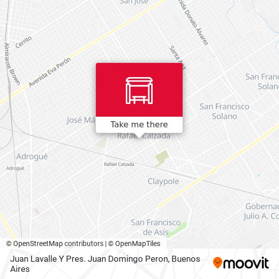Mapa de Juan Lavalle Y Pres. Juan Domingo Peron