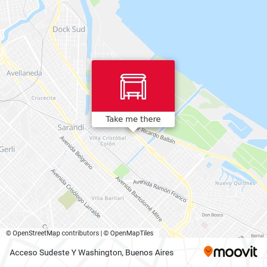 Acceso Sudeste Y Washington map