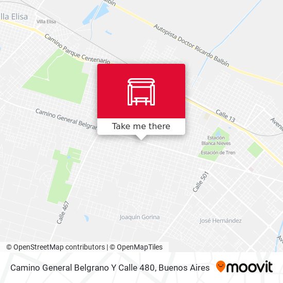 Camino General Belgrano Y Calle 480 map