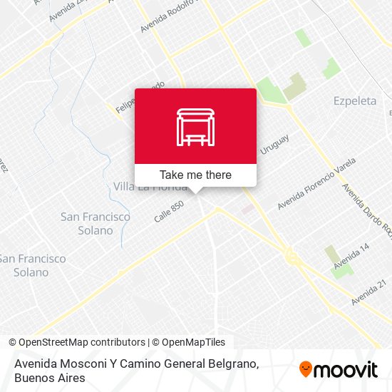 Avenida Mosconi Y Camino General Belgrano map