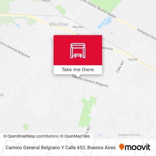 Camino General Belgrano Y Calle 452 map