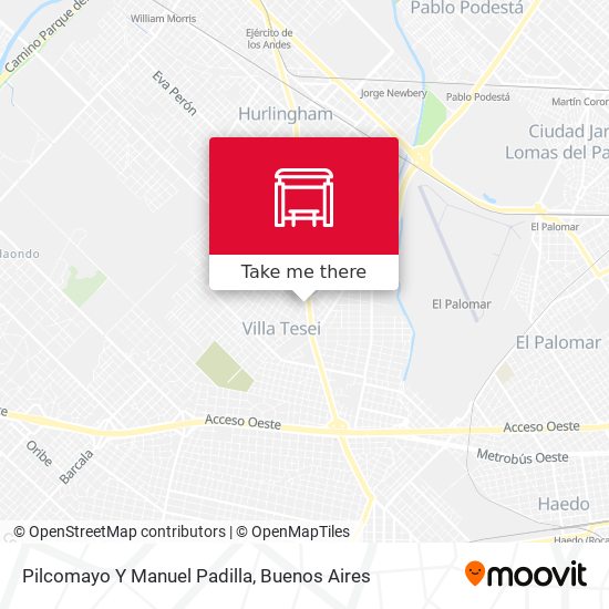 Mapa de Pilcomayo Y Manuel Padilla