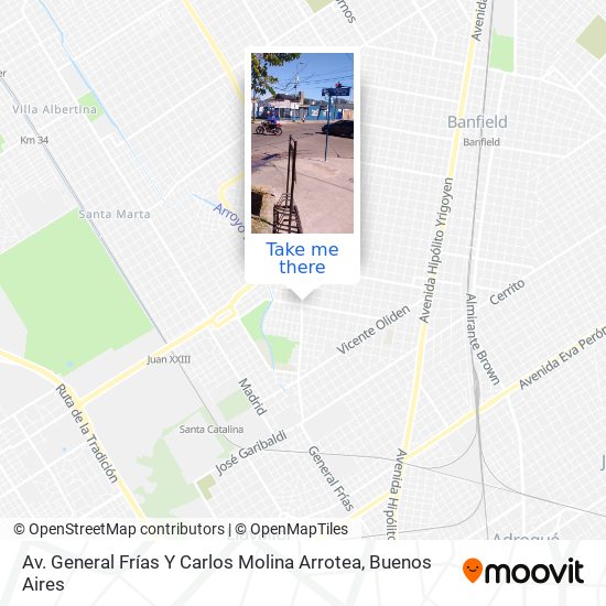 Av. General Frías Y Carlos Molina Arrotea map