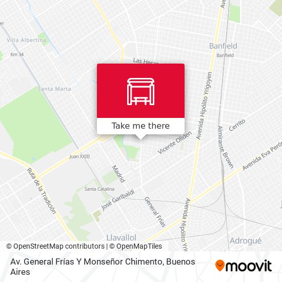 Av. General Frías Y Monseñor Chimento map