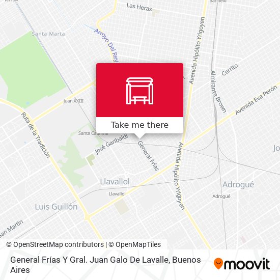 Mapa de General Frías Y Gral. Juan Galo De Lavalle