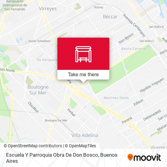 Escuela Y Parroquia Obra De Don Bosco map
