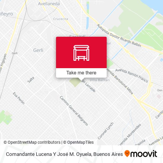 Comandante Lucena Y José M. Oyuela map