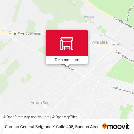 Camino General Belgrano Y Calle 408 map