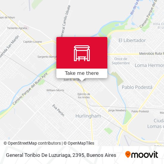 General Toribio De Luzuriaga, 2395 map