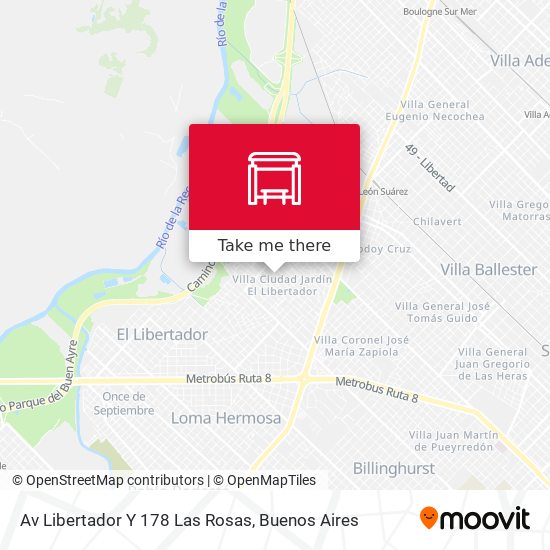 Mapa de Av Libertador Y 178 Las Rosas