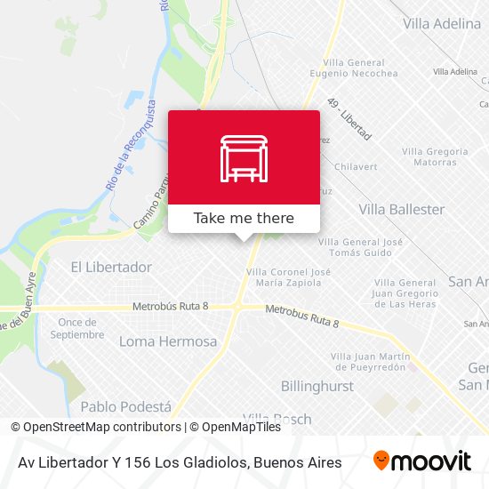 Av Libertador Y 156 Los Gladiolos map