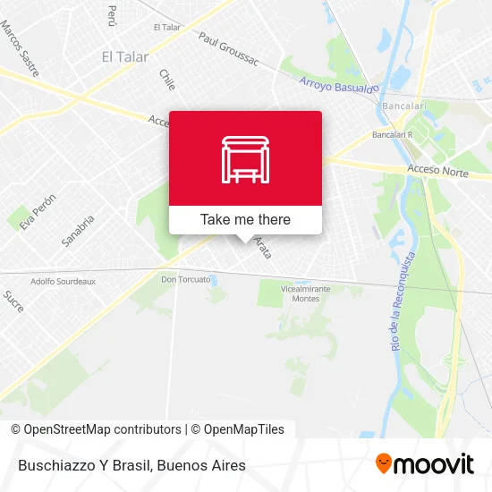 Buschiazzo Y Brasil map