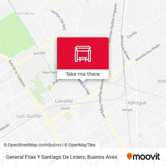 General Frías Y Santiago De Liniers map