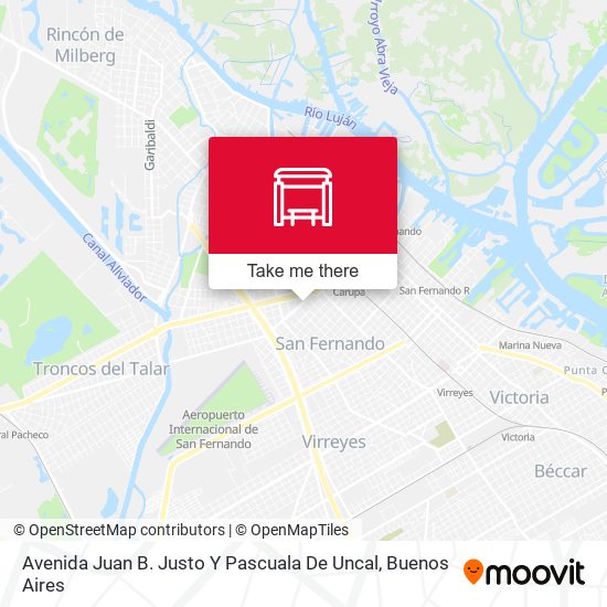 Avenida Juan B. Justo Y Pascuala De Uncal map