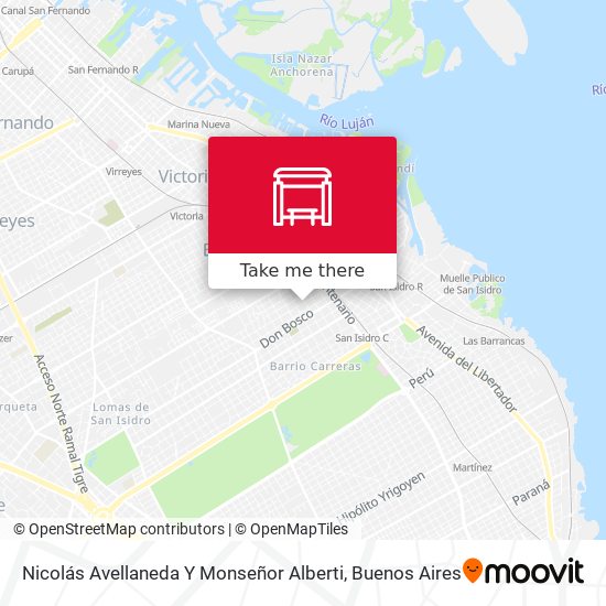 Mapa de Nicolás Avellaneda Y Monseñor Alberti