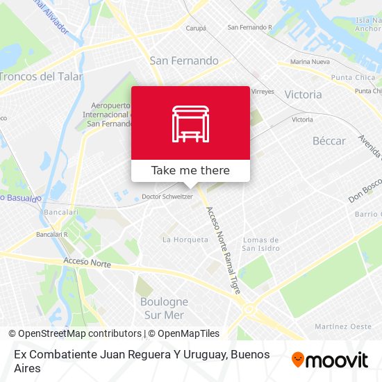 Mapa de Ex Combatiente Juan Reguera Y Uruguay
