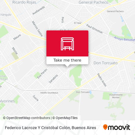 Federico Lacroze Y Cristóbal Colón map