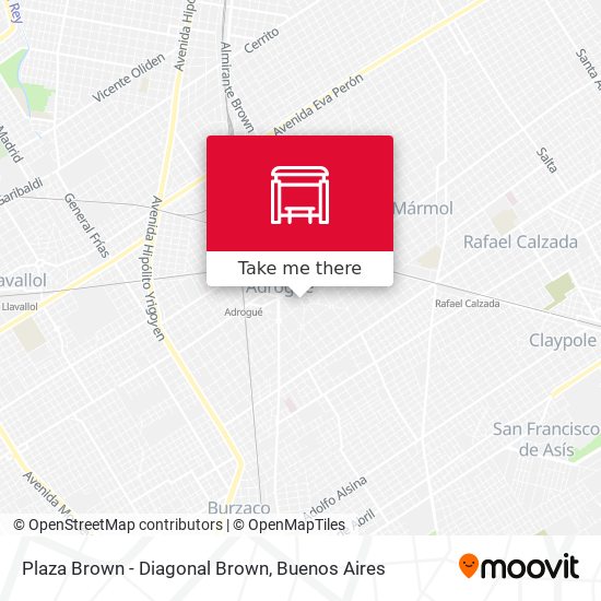 Plaza Brown - Diagonal Brown map