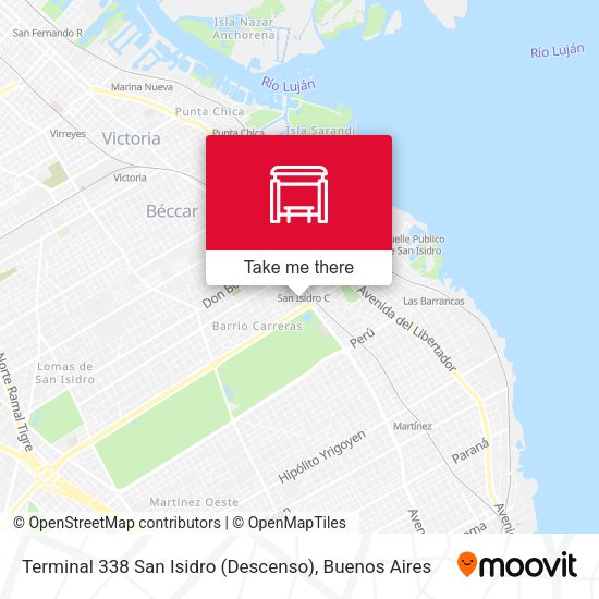 Terminal 338 San Isidro (Descenso) map