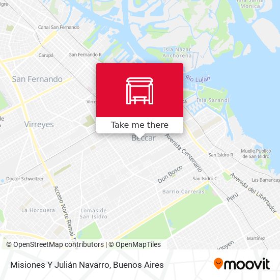 Misiones Y Julián Navarro map