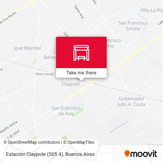 Mapa de Estación Claypole (505 4)