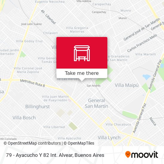 Mapa de 79 - Ayacucho Y 82 Int. Alvear