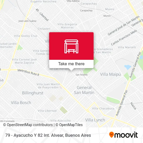 79 - Ayacucho Y 82 Int. Alvear map
