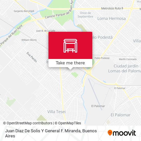 Juan Diaz De Solis Y General F. Miranda map