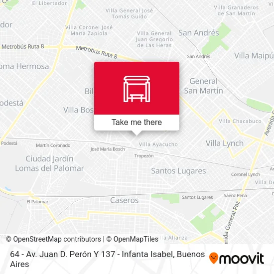64 - Av. Juan D. Perón Y 137 - Infanta Isabel map