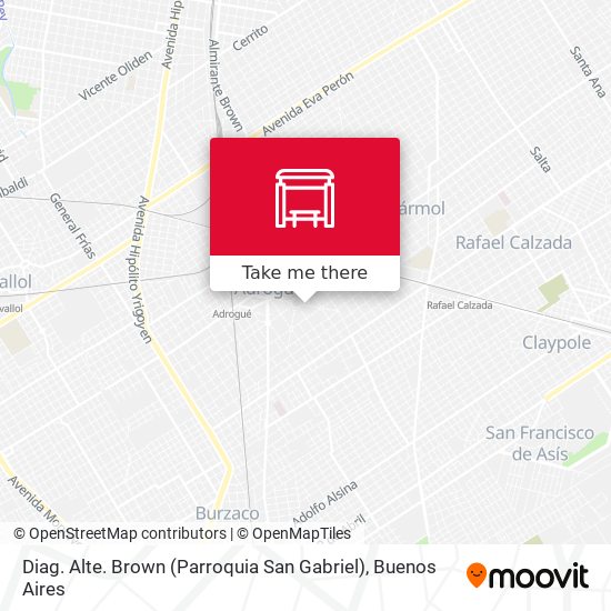 Mapa de Diag. Alte. Brown (Parroquia San Gabriel)