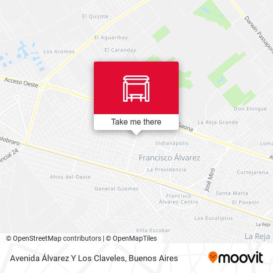 Mapa de Avenida Álvarez Y Los Claveles