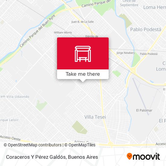 Coraceros Y Pérez Galdós map