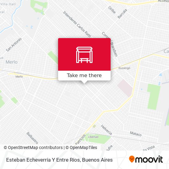 Mapa de Esteban Echeverría Y Entre Ríos